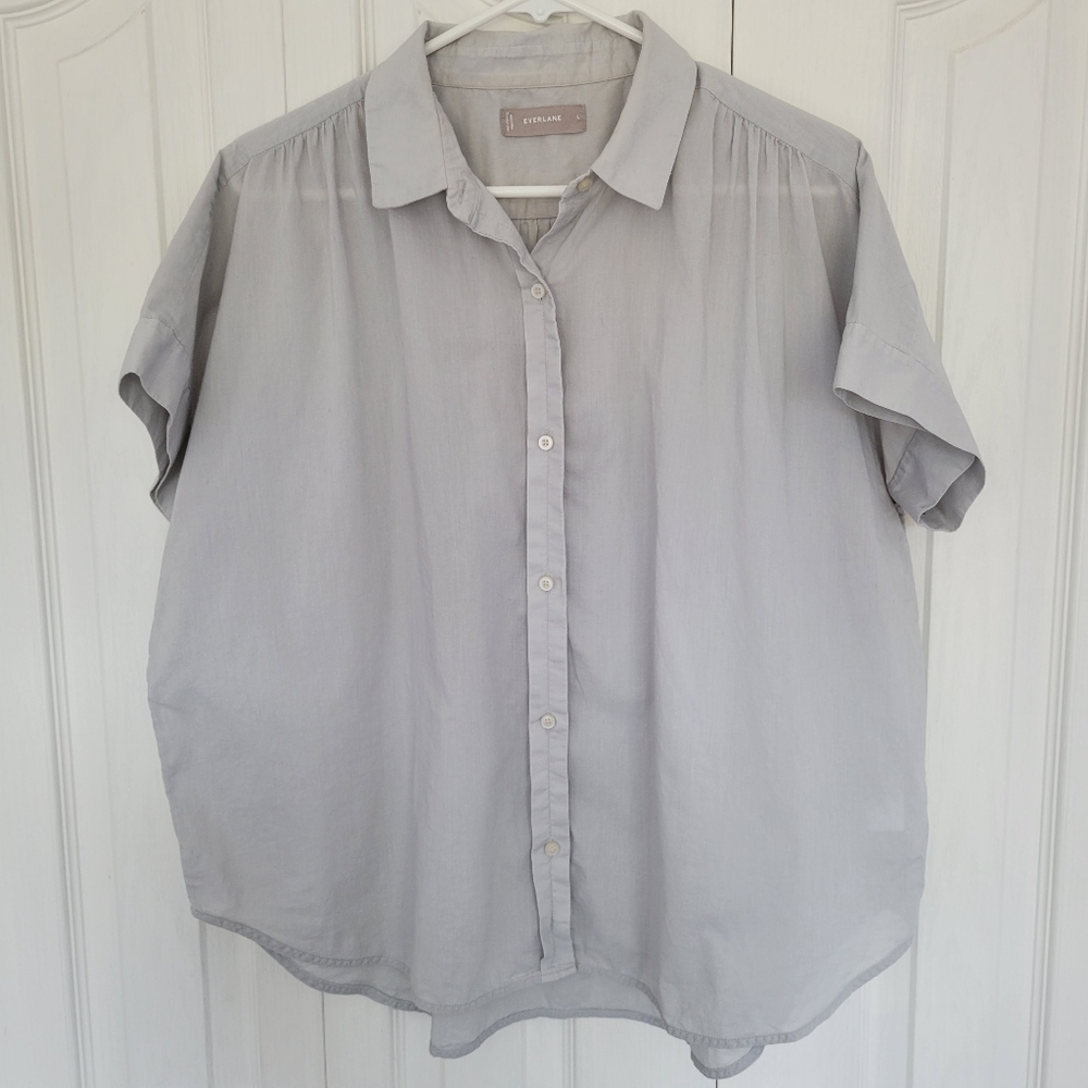 Everlane Square Air Shirt Light Blue